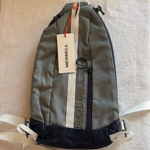 Merrell Gray and Navy Blue Sling Pack